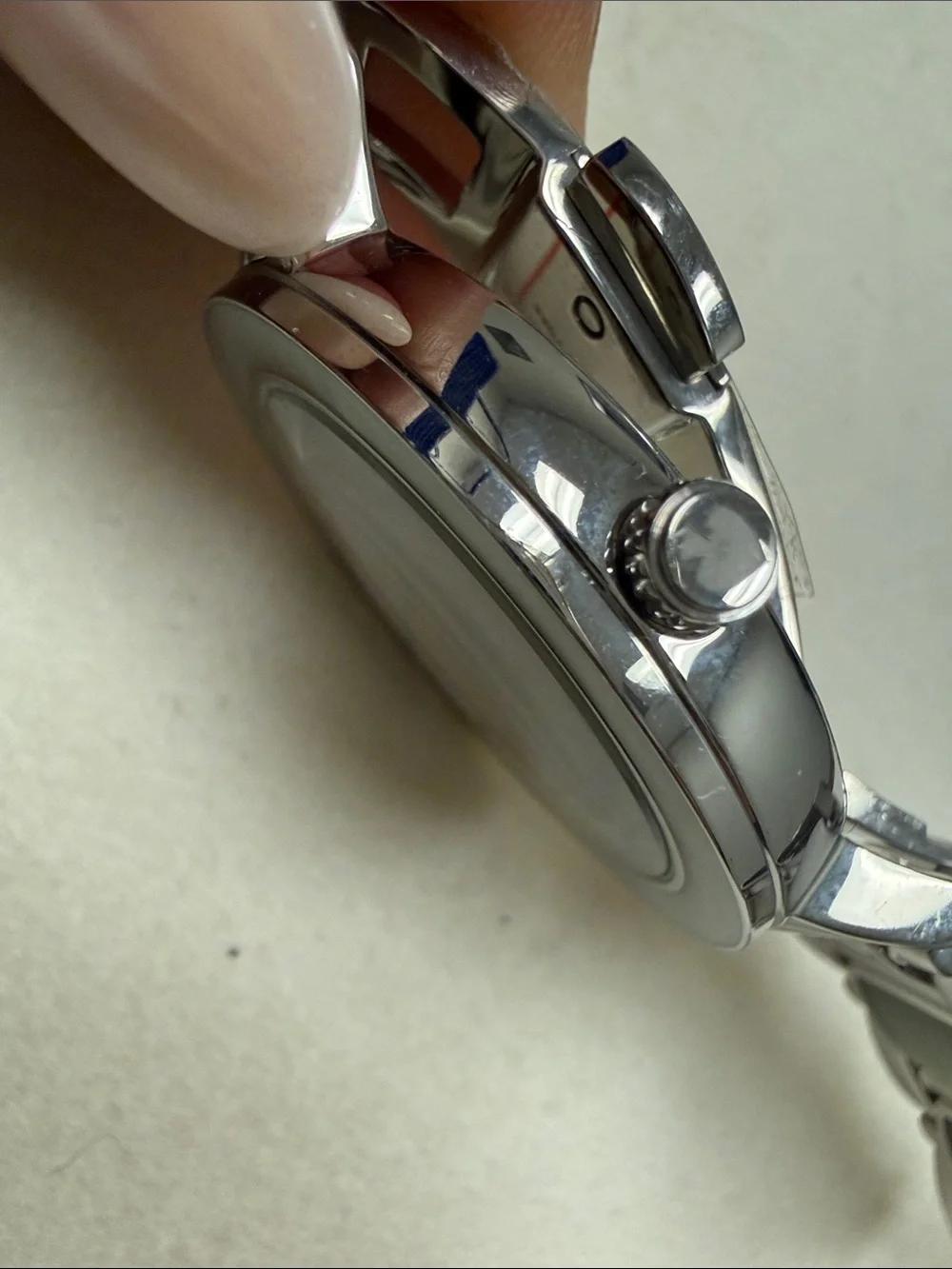 kate spade Silver and Mother of Pearl Round Bracelet Watch